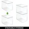 mDesign Plastic Stackable Closet Storage Bin Box with Lid, 4 Pack